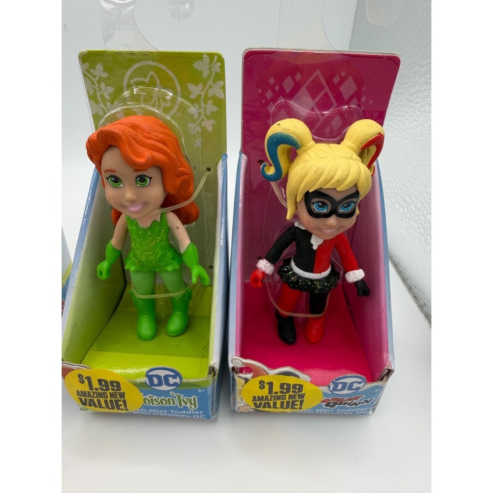 DC MINI TODDLER GIRL FIGURES Set of 6 jakks PACIFIC WB DC Collectibles 3" Sealed - Picture 4 of 11
